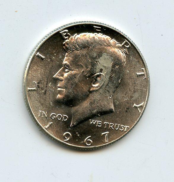 1967 Kennedy Half Dollar Coin  Dated 1967