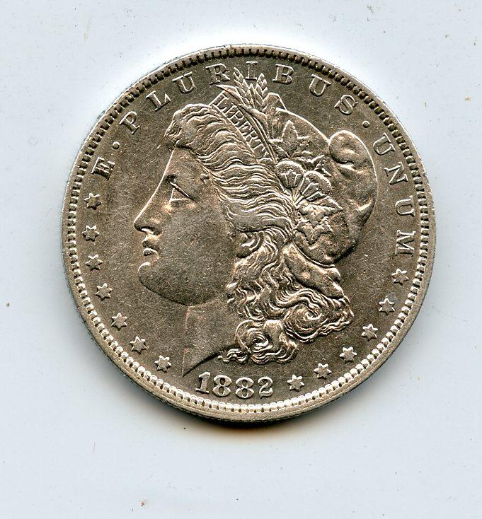 U.S.A. Silver One Dollar Coin Dated 1882 O