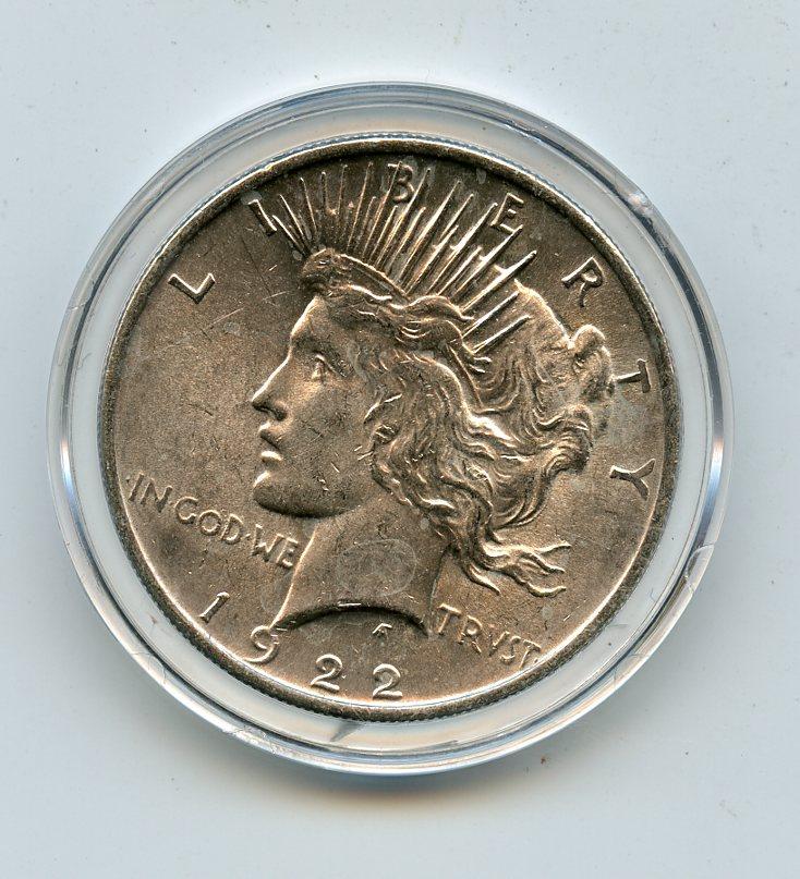 U.S.A. Silver One Dollar Coin Dated 1922