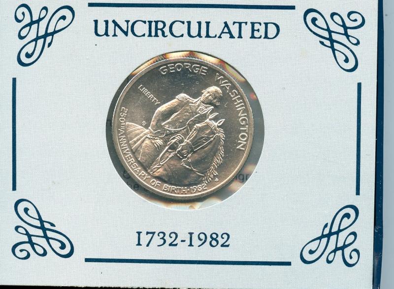 United States of America Silver George Washington 1732-1982 Half Dollar