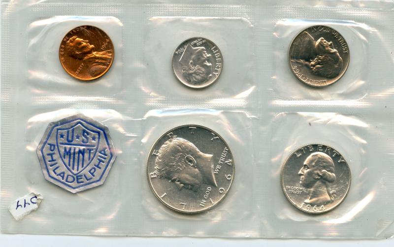 1964 United States of America Uncirculated Coin set