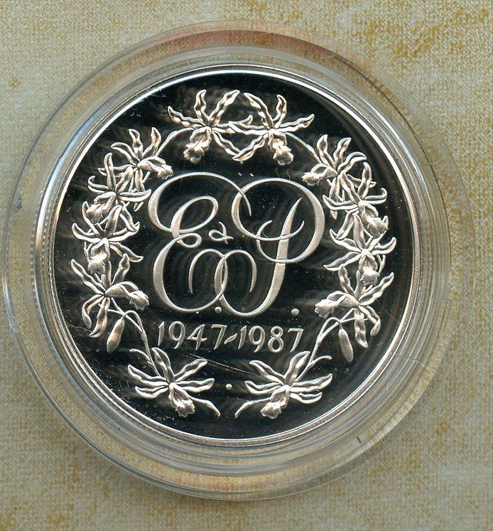 Cayman Islands 1987 Silver Proof $5 Five Dollar Coin