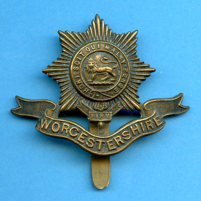 Worcestershire Regiment Brass Cap Badge