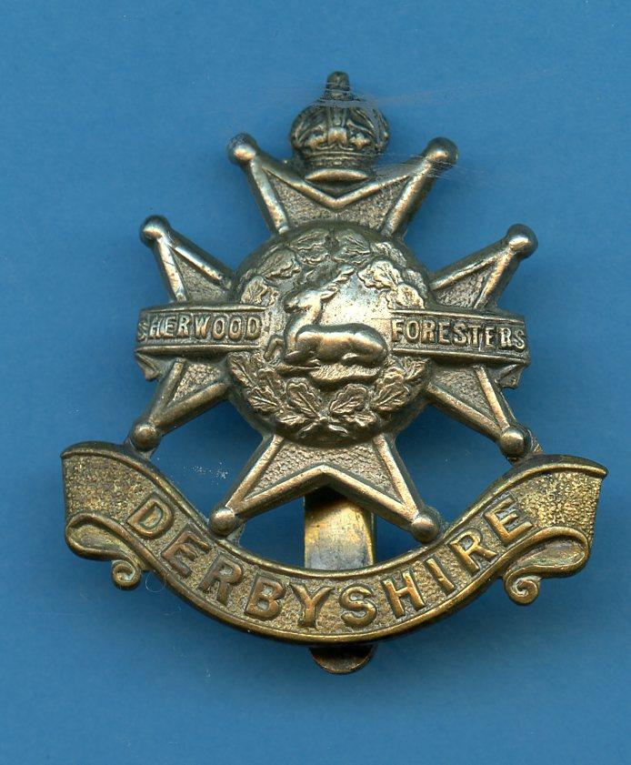 The Derbyshire Regiment Bi-Metal Cap Badge