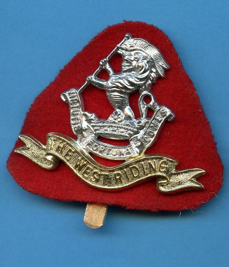 West Riding Duke of Wellingtons Regiment Anodised  Cap Badge