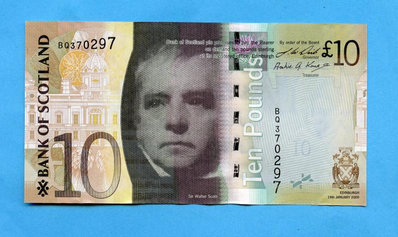 Bank of Scotland  £10 Ten Pounds Notes Dated 19th January 2009