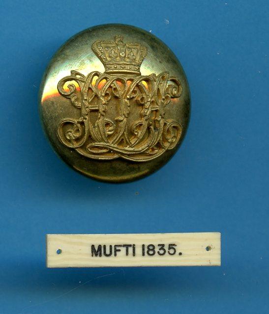 71st Highland Light Infantry Officers  Gilt Mufti Button 1835