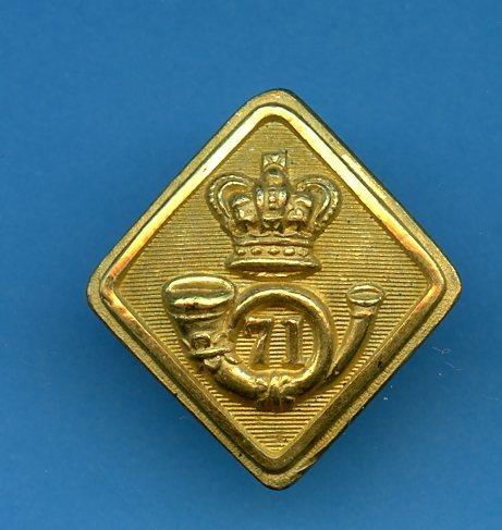 71st Highland Light Infantry Officers  Gilt Doublet Button 1846