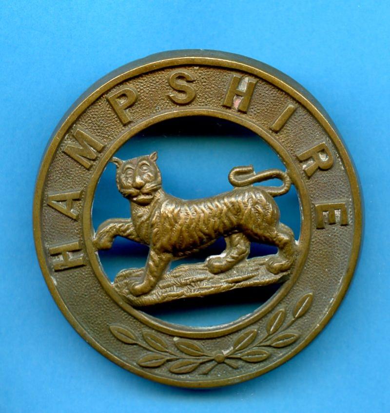 Hampshire Regiment  Other Ranks  Helmet plate centre  Brass Badge