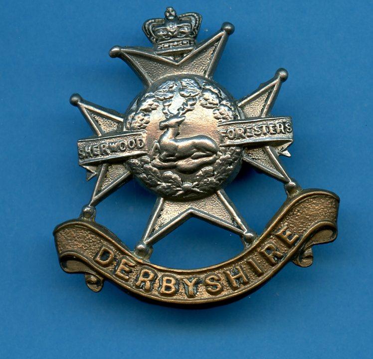 The Sherwood Foresters  Derbyshire  Regiment   Victorian  Cap badge