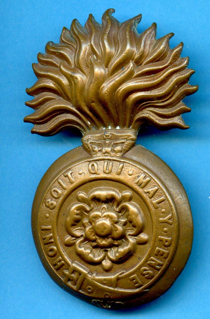 The Royal Fusiliers ( City of London Regiment ) Victorian Grenade  Bearskin Cap Badge