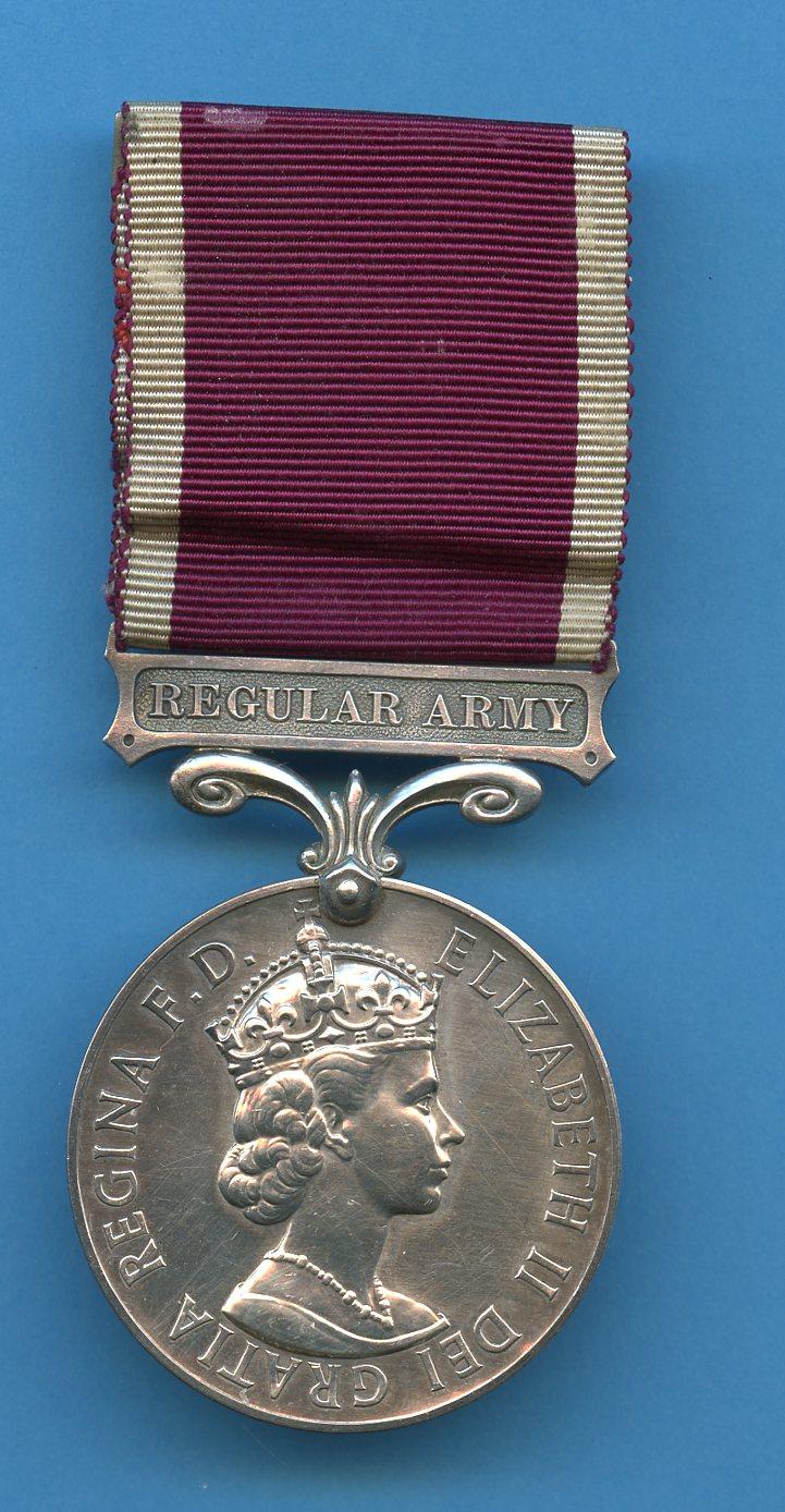 Army Long Service and Good Conduct Medal To Staff Sergeant J Howard, Royal Artillery