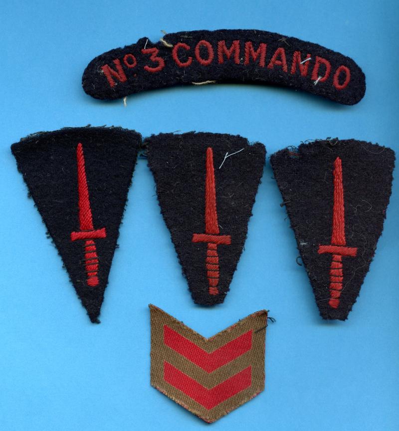 Set of  WW2 No 3 Commando Cloth Badges