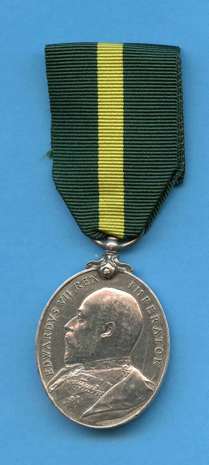 Territorial  Force Efficiency Medal Edward VII To Bugler J Kershaw, 8th Lancashire Fusiliers