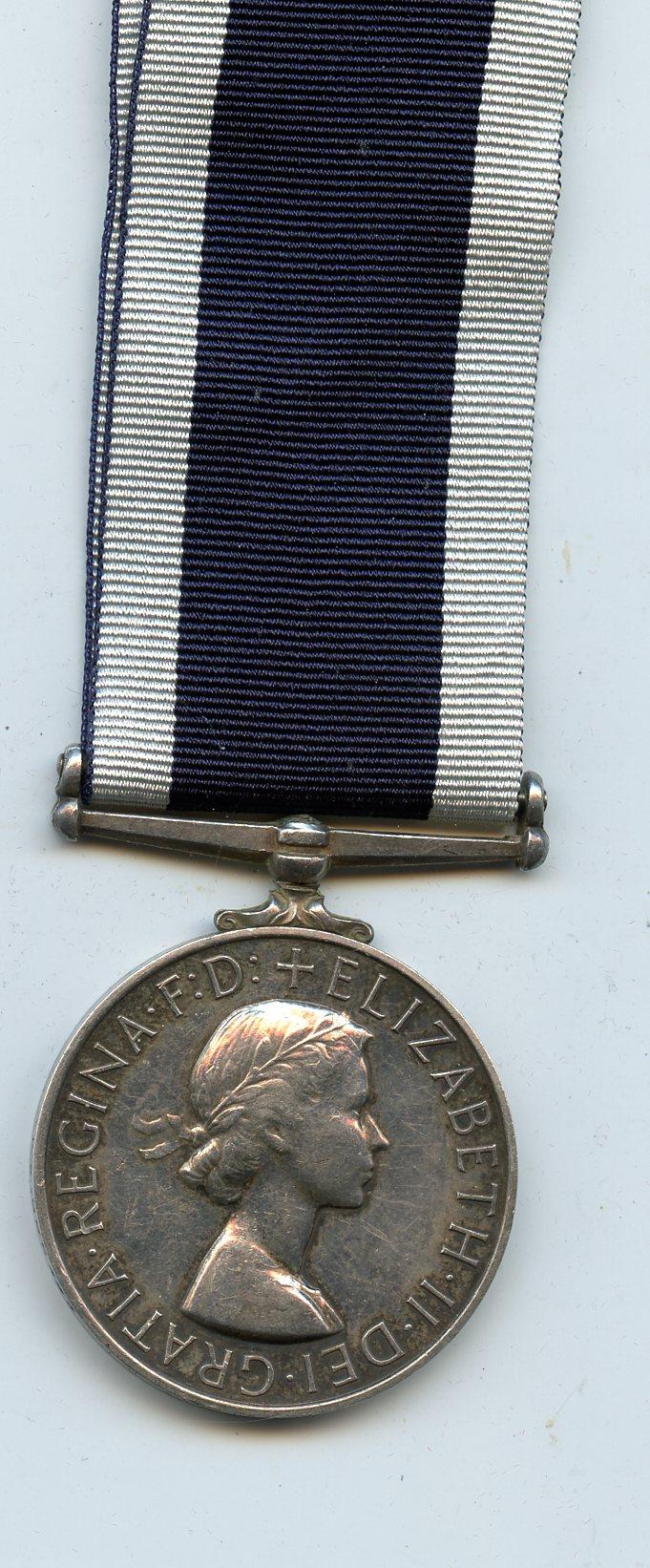 Royal Navy Long Service & Good Conduct Medal : To J W Adams, A.A.1. HMS Ariel