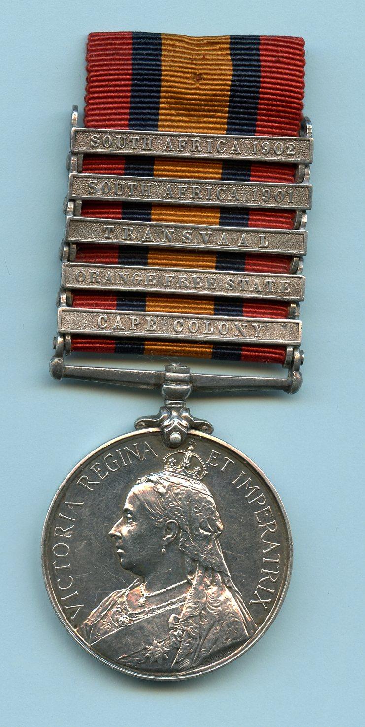 Queens South Africa Medal 1899-1902 To Trooper George Munro, Scottish Horse
