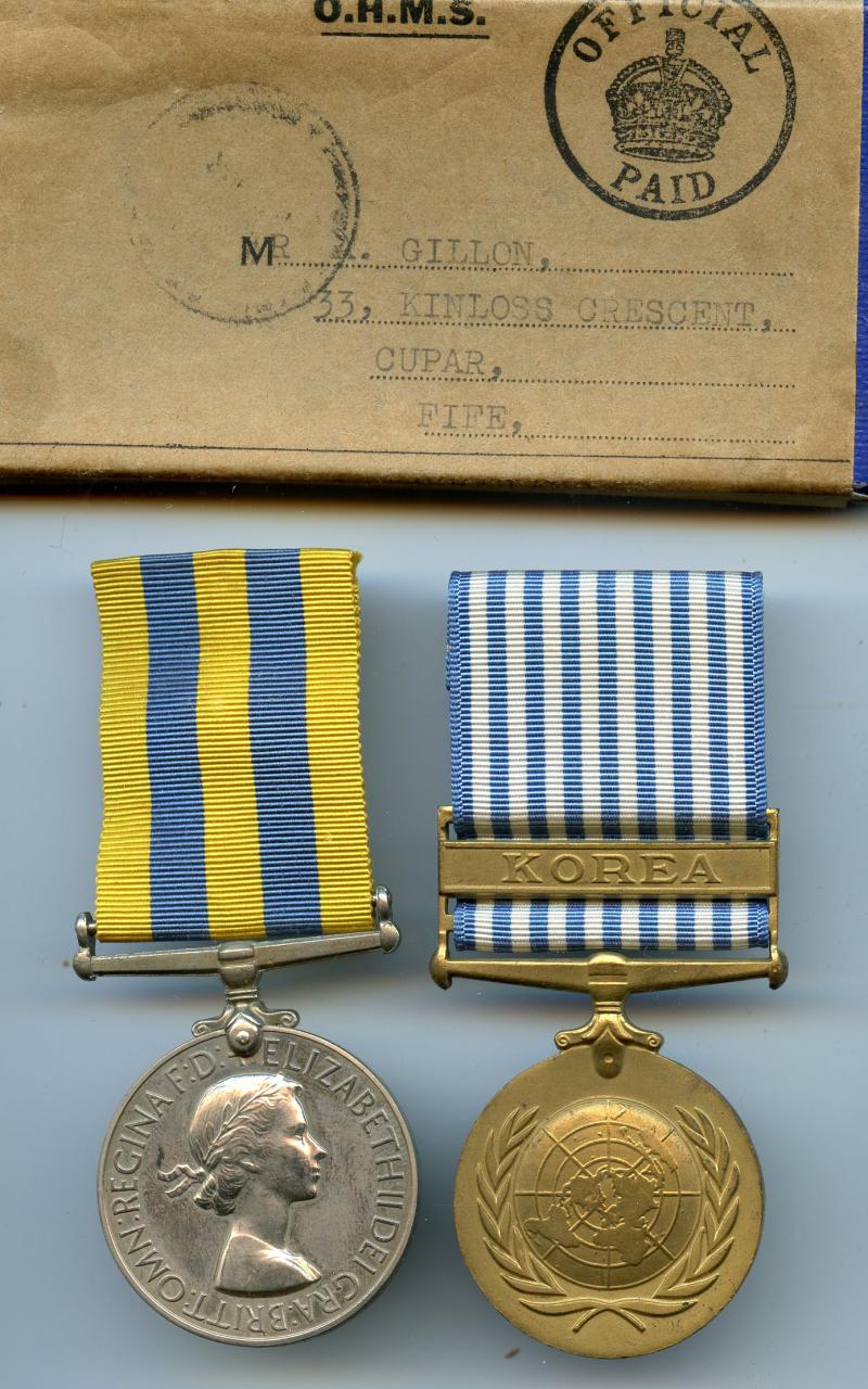 Korean War Pair of Medals To Able Seaman, A Gillon,  Royal Navy