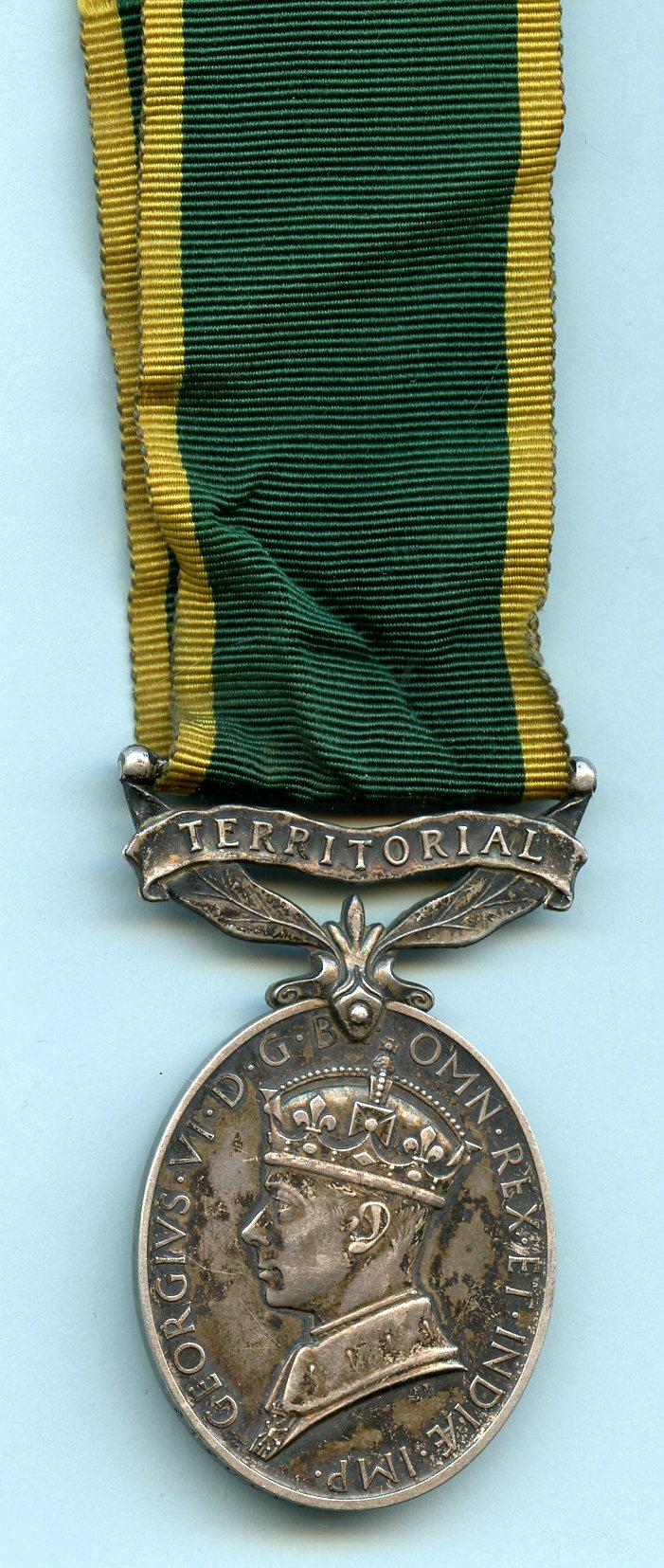 Territorial Efficiency Medal : To Fusilier J Sillars, Royal Scots Fusiliers