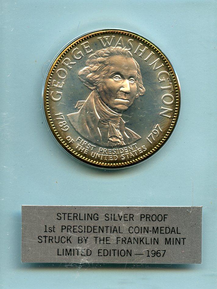 U.S.A  George Washington Sterling Silver Proof Presidential Coin Medal