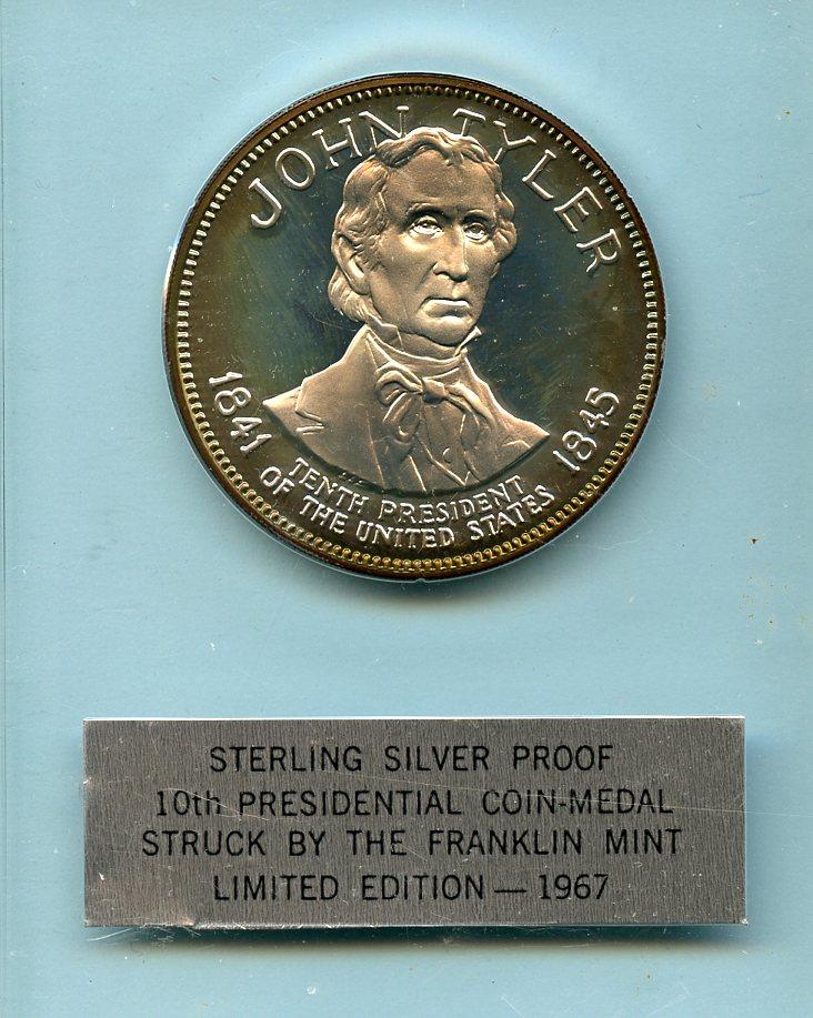 U.S.A  John Tyler  Silver Proof Presidential Coin Medal