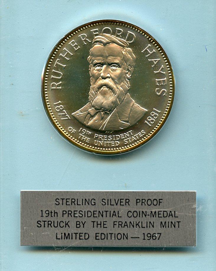 U.S.A  Rutherford Hayes Silver Proof Presidential Coin Medal