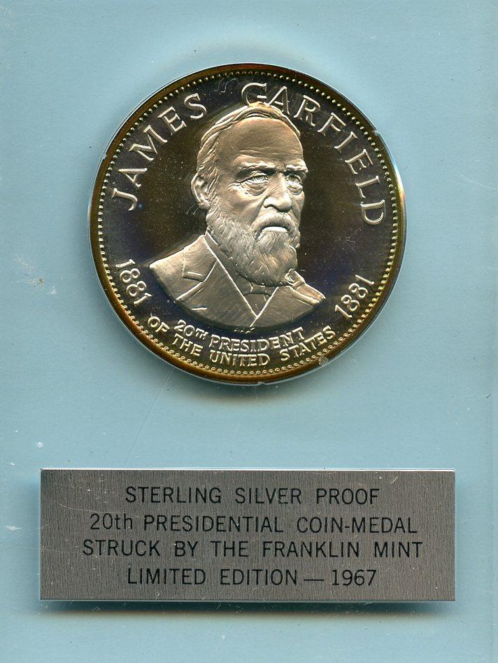 U.S.A  James Garfield Silver Proof Presidential Coin Medal