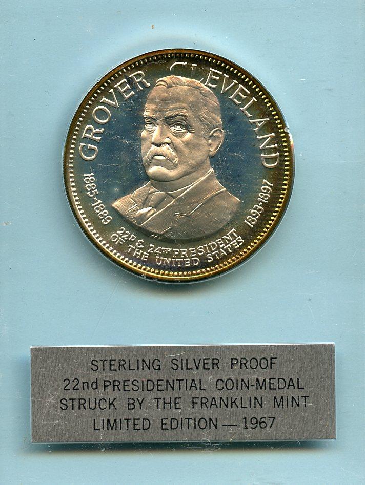 U.S.A Grover Cleveland Silver Proof Presidential Coin Medal