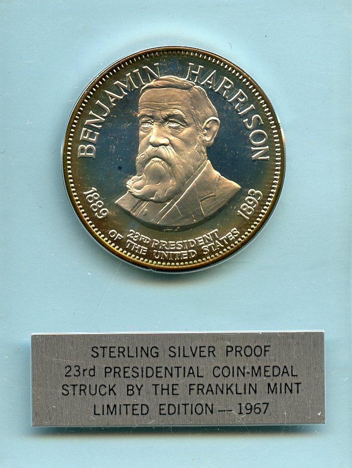 U.S.A Benjamin Harrison Silver Proof Presidential Coin Medal