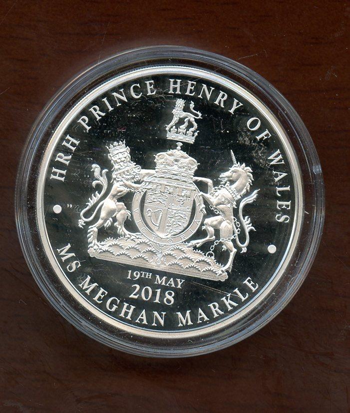 Guernsey 2017  The Wedding of Prince Harry & Megan Markle Silver Proof £5 Five Pound Crown Coin