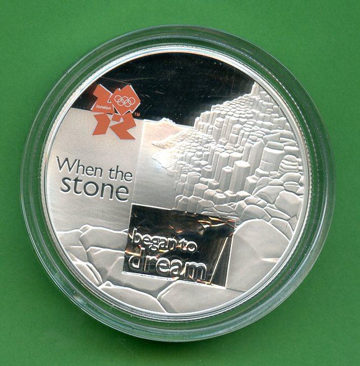 UK 2010 Olympic Celebration of Britain:  Giant's Causeway Silver Proof £5 Five Pound Coin