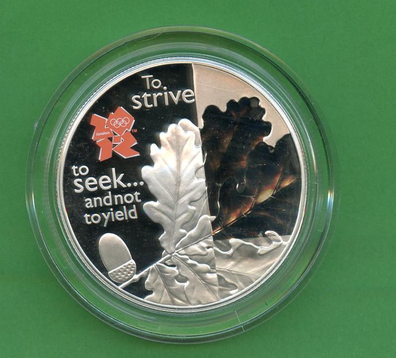 UK 2010 Olympic Celebration of Britain: The British Oak Silver Proof £5 Five Pound Coin