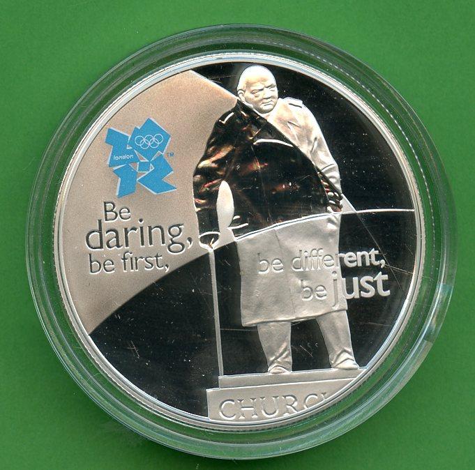 UK 2010  2012 Olympic Celebration of Britain: Courage Silver Proof £5 Five Pound Coin