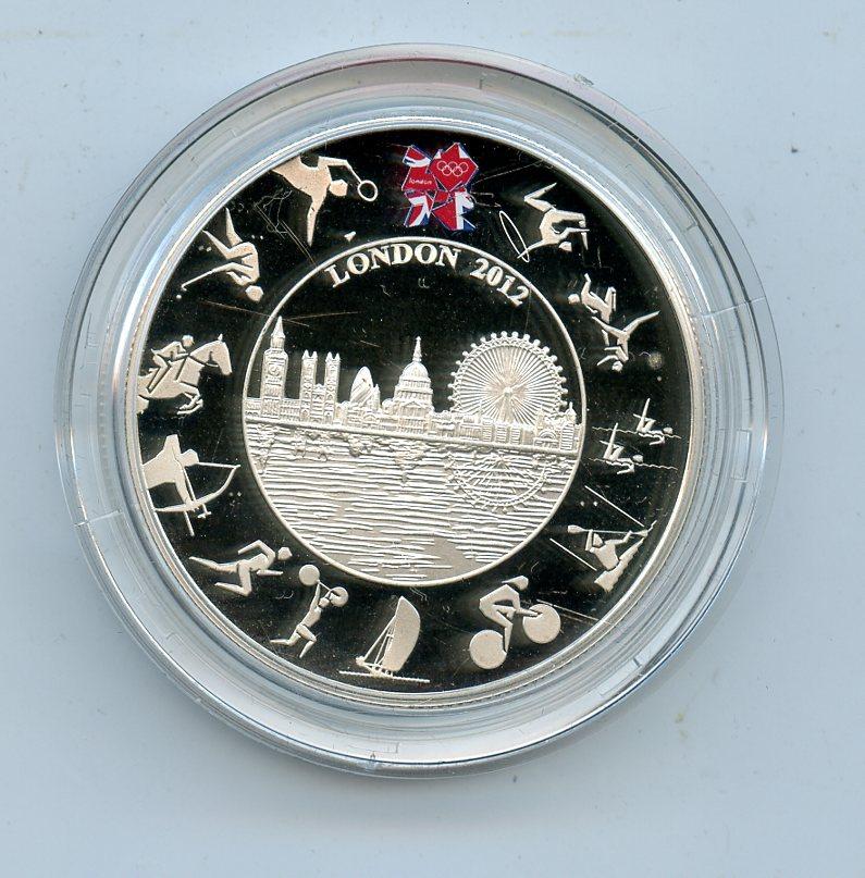 UK 2012  London Olympics 2012   Silver Proof £5 Coin