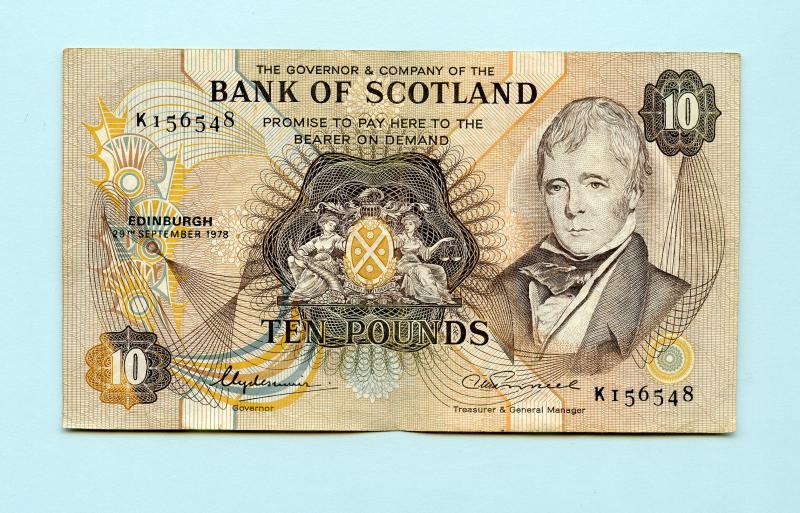 Bank of Scotland £10 Ten Pounds Note Dated 29th September 1978