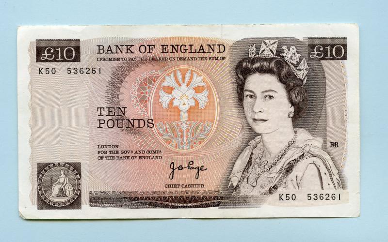 Bank of England  £10 Ten Pounds Note  Date  February 1975