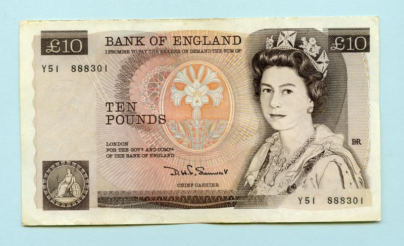 Bank of England  £10 Ten Pounds Note  Date  December 1980