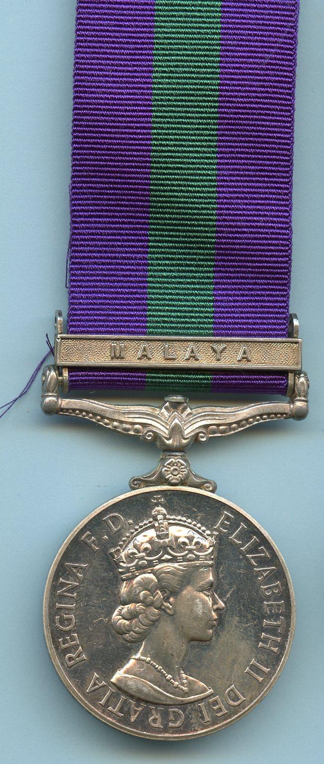 General Service Medal 1918-62  1 Clasp Malaya To Sgt Ngah Mat Lom Bin Uda, Malaya Home Guard