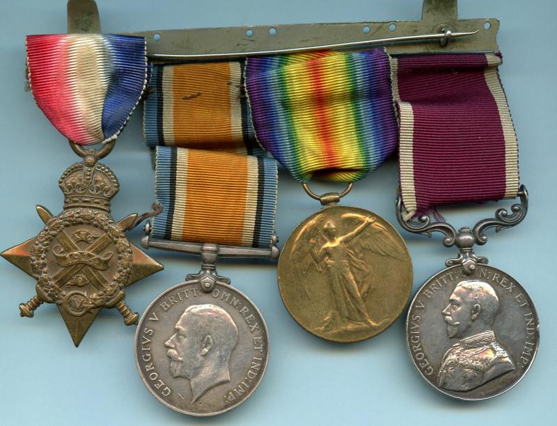 1914 Mons Trio World War One Medals & Long Service Medal To Pte Albert E. W. Ford,  17th Lancers