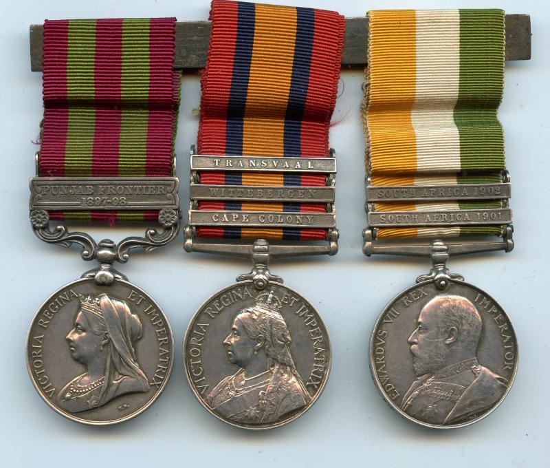 Group of 3 Medals To Pte Herbert Hurst, Royal West Kent Regiment