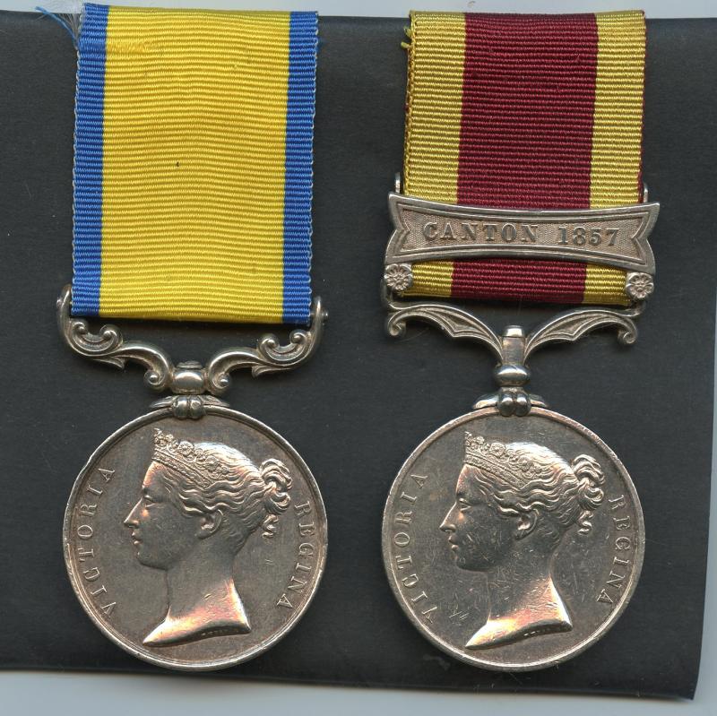 Baltic Medal & China Medal Canton Pair To Alexander Robinson, HMS Assistance