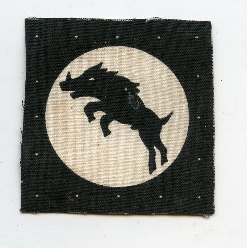 WW2  30th Corps printed formation cloth sign Badge