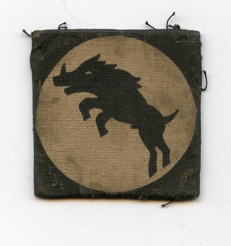 WW2  30th Corps printed formation cloth sign Badge