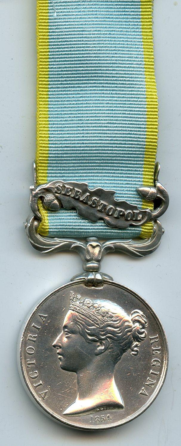 British Crimea Medal 1854  1 Clasp  Sebastopol Unnamed