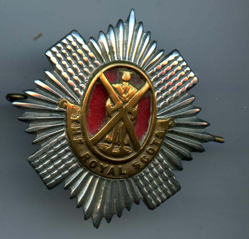 1st Battalion The Royal Scots Bi- Metal Cap Badge