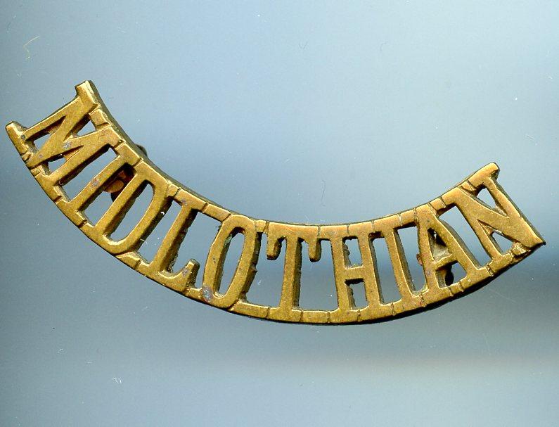 Midlothian Brass shoulder Title