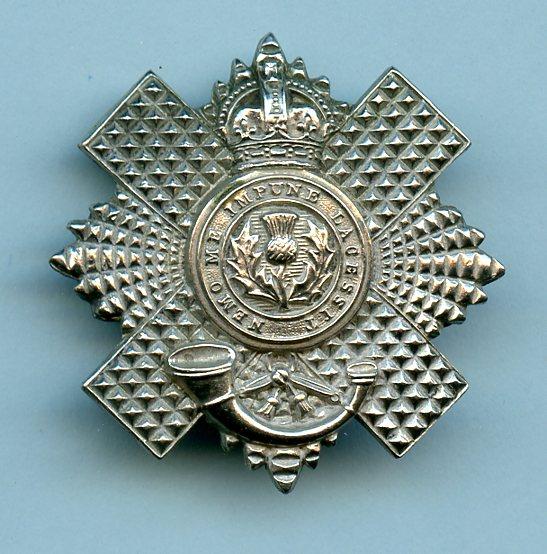 The 4/5th Battalion Royal Scots Other Ranks white Metal Collar Badge