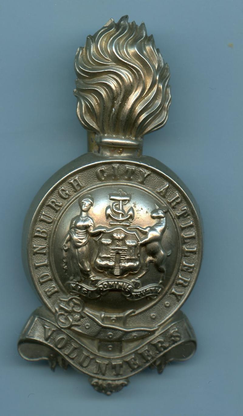 1st Edinburgh City Artillery Volunteers  OR's busby grenade Badge