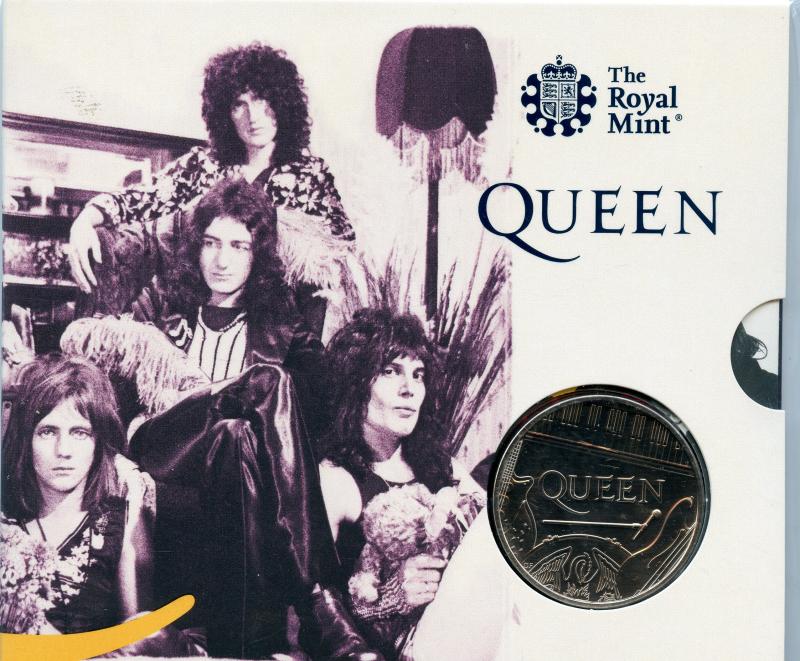 UK 2019  Queen Iconic Band  Brilliant Uncirculated £5 Coin