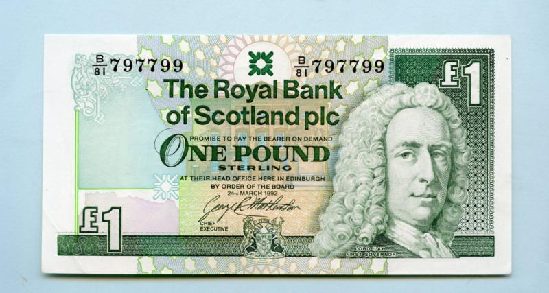 Royal Bank of Scotland  £1 One Pound Note  Dated 24th of March 1992