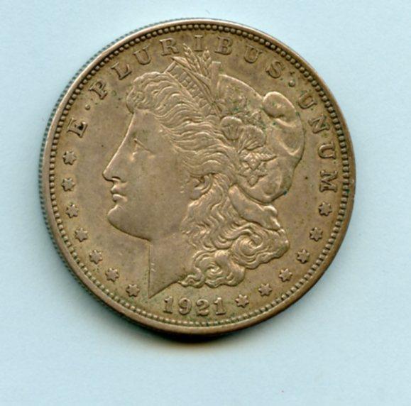 U.S.A. Silver One Dollar  Coin  Dated 1921